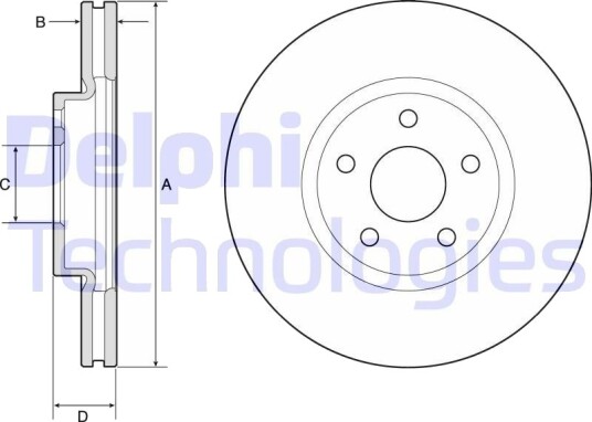Bremseskive DELPHI BG4803C
