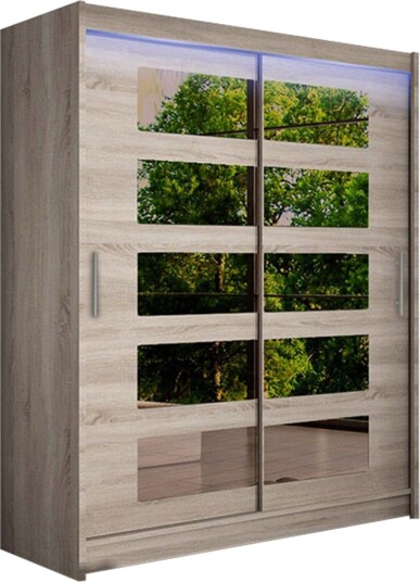 Leila Garderobe med Speil 150x200 cm - Beige