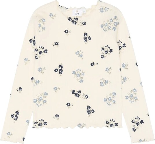 The New Tnvalentina L_S Rib Tee Cream 134/140