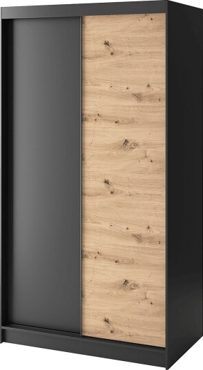 eltapSkyvegarderobe Esville Ii 120x60x220SvartGarderobeskap & klesskap