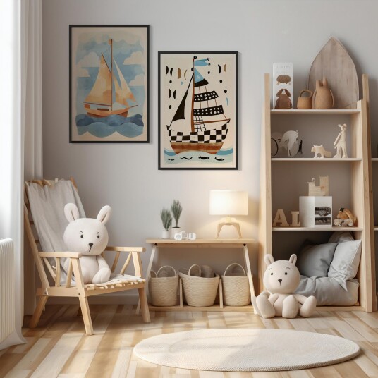 Namly Design Plakat Nautisk kunst / Sett av 2 POSTERFFXHSL