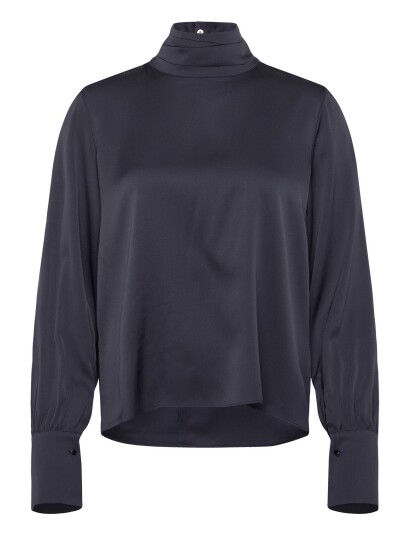 Ahlvar Gallery Luna Silk Blouse Navy L