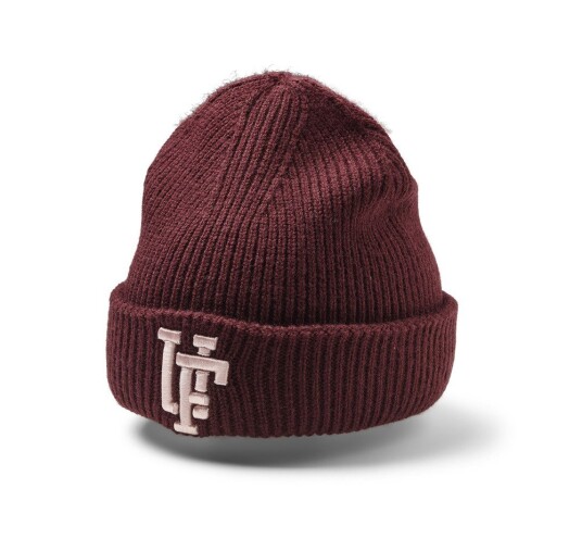 Upfront Spinback Rib Knitted Beanie Bordeaux / Lt. Pink Onesize Pannebånd