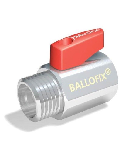 Broen Ballofix Kuleventil 1/2" med Rødt Håndtak