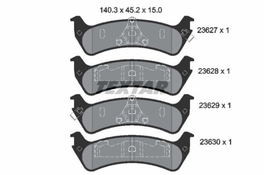 Bremseklosser TEXTAR 2362701 Bremseklosser TEXTAR 2362701