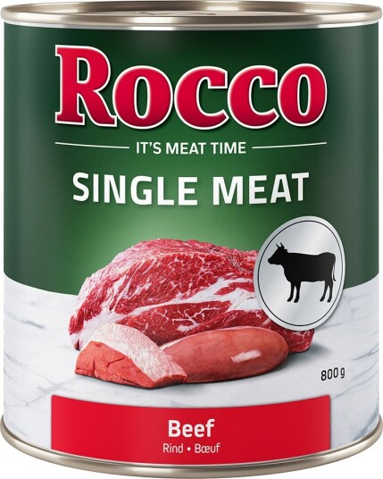 Rocco Våtfôr Single Meat Storfe 6 X 800 G