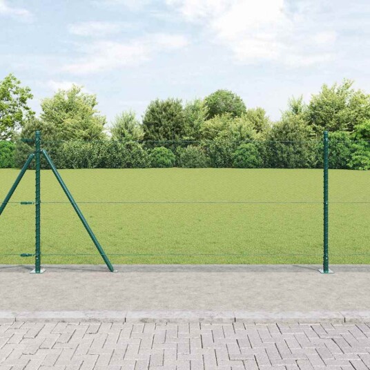Gjerde med innlegg. grønn 1 x 100 m PVC belagt stål
