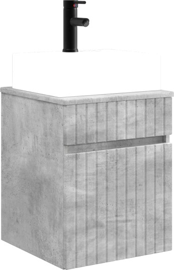 Vegghengt Servantskap Betonggrå 39 x 41 x 62,5 cm Vegghengt Servantskap Betonggrå 39 x 41 x 62,5 cm