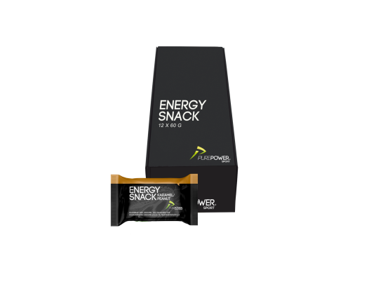 PurePower Energy Snack energibar karamel/peanuts 60 g. 12 stk.