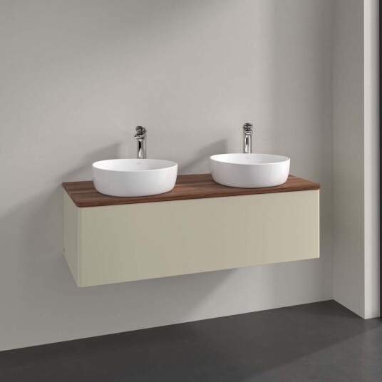 Villeroy & Boch  Antao Servantskap med 1 skuff 120x50x36 cm m/lys Grå Matt/Valnøtt
