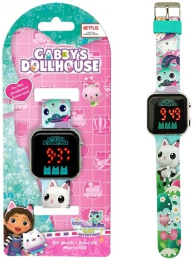 Gabbys Dukkehus digital klokke for barn