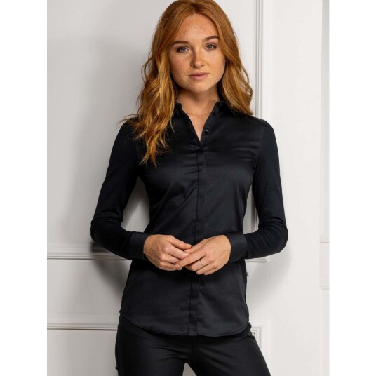 Le Nouveau Chef Bluse Demy; Størrelse S; Svart