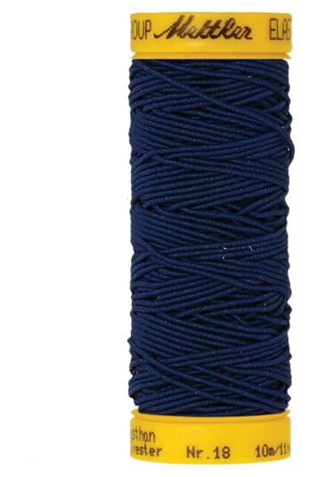 Mettler, Elasticfaden 10m Farge nr 0810 Blue Black