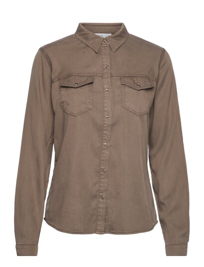 VILA Vibista Denim Shirt Noos |Beige |XS