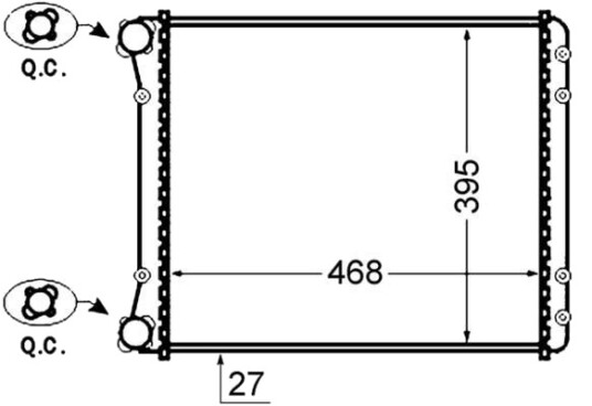 Radiator, motorkjøling MAHLE CR 1418 000S