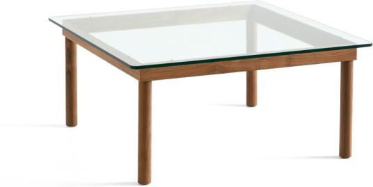 Hay Kofi sofabord Walnut-clear glass 80 cm