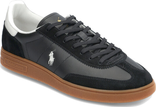 Polo Ralph Lauren Bedford Leather-Suede Sneaker - Black - 44.5