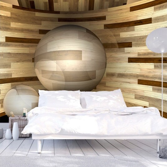 Fototapet Wooden Orbit 150x105 - Artgeist sp. z o. o.