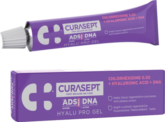 Klorheksedin tanngel 0,50 % CURASEPT ADS 350 Hyalu Pro Gel 30 ml. Klorheksedin tanngel 0,50 % CURASEPT ADS 350 Hyalu Pro Gel 30 ml.