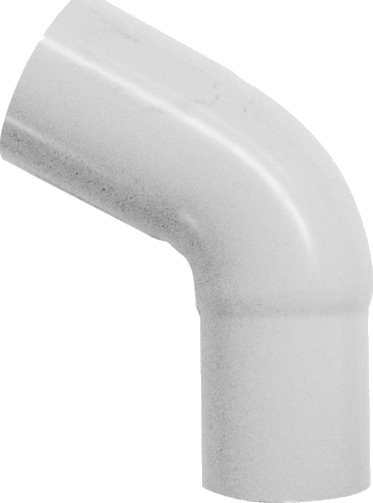 Plastmo bend Ø90mm 75° hvit white