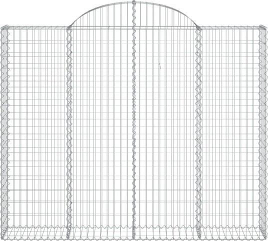 vidaXL Gabionkurv buet 200x30x160/180 cm galvanisert jern