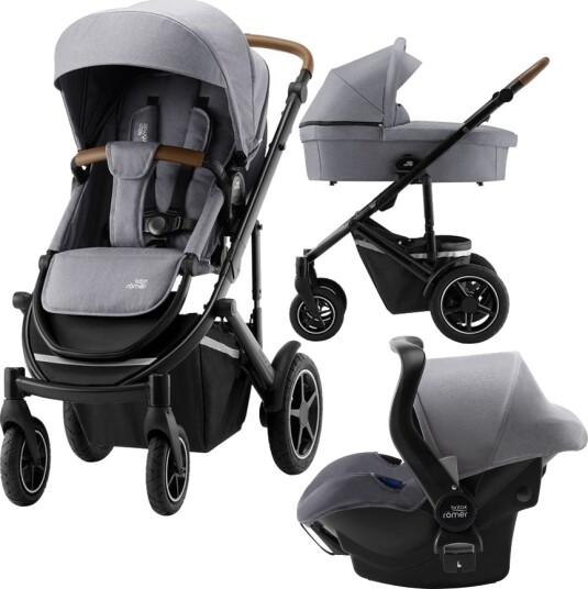 Britax Römer Smile III Ink. Bag Frost Grey/Brown + Primo Bilstol