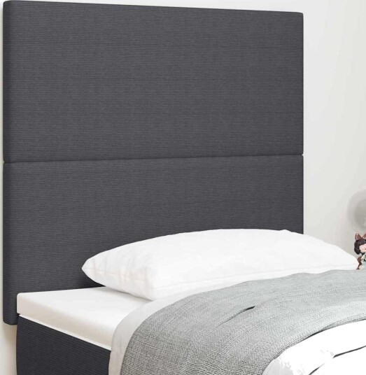LED Hodegavl med LED lysstrimler Mørkegrå 100 cm Corduroy stoff