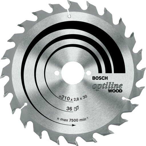 Bosch Optiline Wood Sirkelsagblad 210 mm 36 Tenner for Trebearbeiding Bosch Optiline Wood Sirkelsagblad 210 mm 36 Tenner for Trebearbeiding