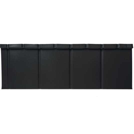 Isola Takplate powertekk plano matt stål b: 418mm l: 1198mm areal plate:0.412m2 sort