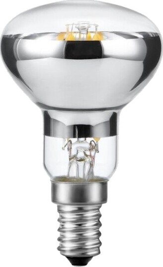 Spl E14 4W dimbar LED filamentpære   R50 250lm 2500K klart glass   Dimbar : Dimbar Kulør : Ekstra varm