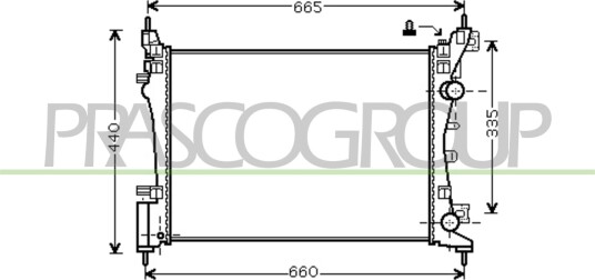 PRASCO OP034R002 Radiator motorkjøling