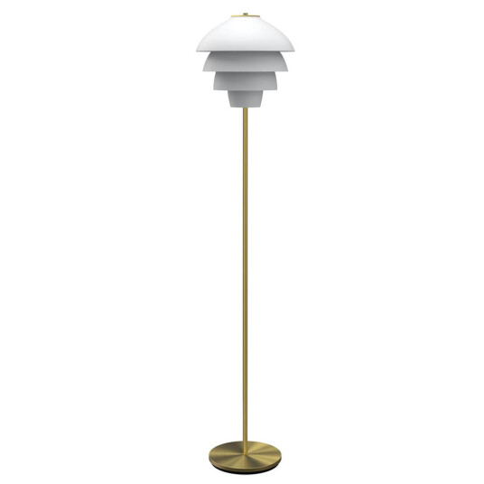 Valencia gulvlampe Hvit / Messing Valencia gulvlampe Hvit / Messing