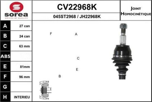 Drivledd EAI CV22968K