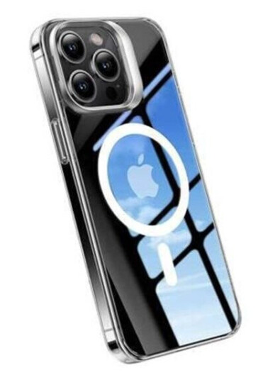 Torras iPhone 15 MagSafe Clear-Mag Mobildeksel med Lstand