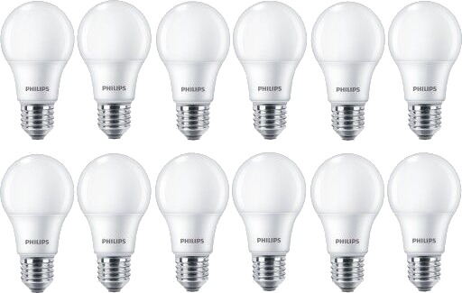 Philips CorePro E27 standardpære 12 pk 8W 3000K