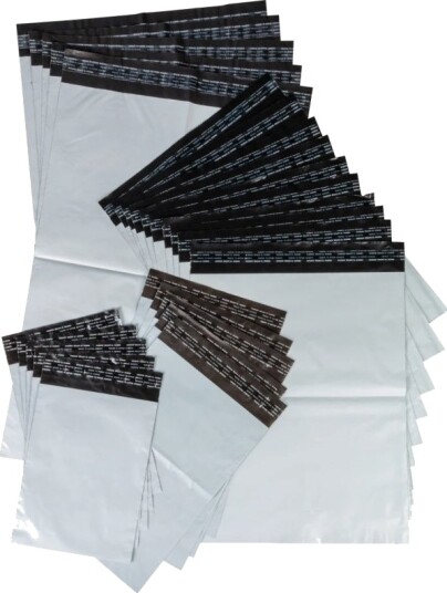 Forsendelsesposer Postposer Startpakke Med 25 Stk. Assorterte Størrelser Med Enkelt Selvklebende Stripe Hvit Forsendelsesposer Postposer Startpakke Med 25 Stk. Assorterte Størrelser Med Enkelt Selvklebende Stripe Hvit