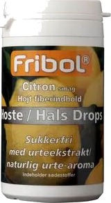 Fribol Hoste/Hals Drops Sitron 60 g Fribol Hoste/Hals Drops Sitron 60 g