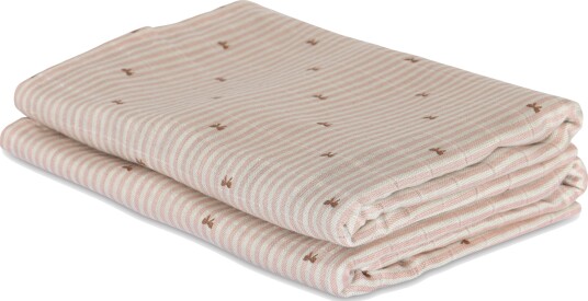 Nuuroo Josefine Bamboo Muslin Cloth 2-Pack - Pink - ONE SIZE
