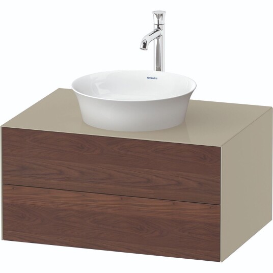 Duravit White Tulip Servantskap 2 skuf. 80x55x40,8 cm Valnøtt/Taupe Høyglans