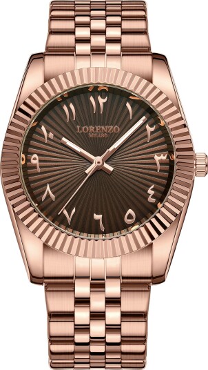 Lorenzo Starburst Arabic Rose Gold Brown Lorenzo Starburst Arabic Rose Gold Brown