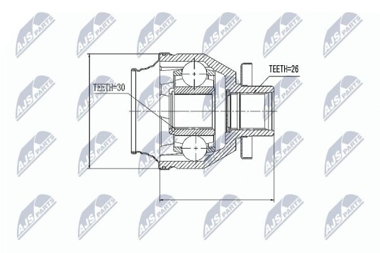 Nty Drivknute drivaksel NTY NPW VW 014