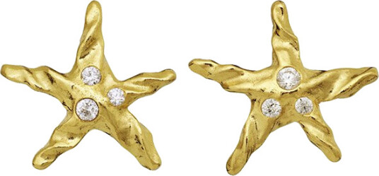 Maanesten Lana Øredobber 18 kt. Gullbelagt sølv 9875A - Dame - 925 sterling silver