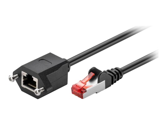 MicroConnect nettverksforlengelseskabel - 1 m - svart