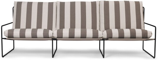 Ferm Living   Desert 3 Seater Stripe   Black/chocolate   Utendørs Sofaer