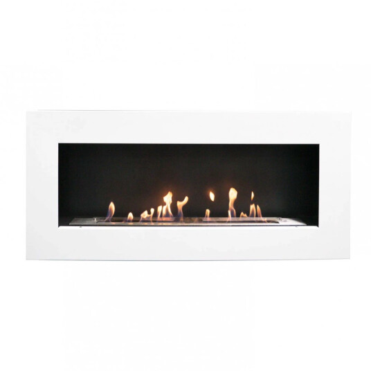Scandiflames Murus 1200 Veggmontert Biopeis Blank hvit Hvit