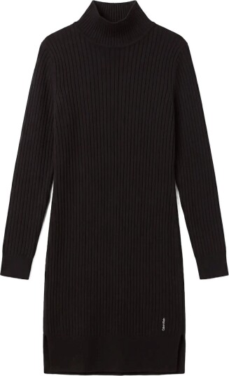 Calvin Klein 100% Merino Tneck Dress BLACK XL Calvin Klein 100% Merino Tneck Dress BLACK XL