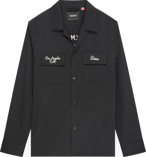 Deus Ex Machina Forbidden Fruit Bowling Shirt   BLACK   S