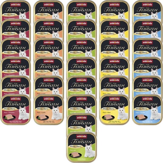 Animonda Vom Feinsten Våtfôr Adult Blandet Mild Meny Mangfold 32 X 100 G