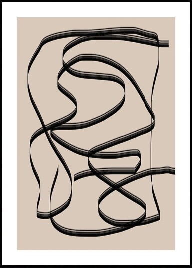 Flowing Lines Maze Plakat / 70x100cm