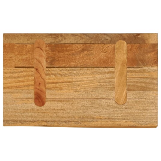 Bordplate 60x40x2,5 cm naturlig kant heltre mango 370536 Bordplate 60x40x2,5 cm naturlig kant heltre mango 370536